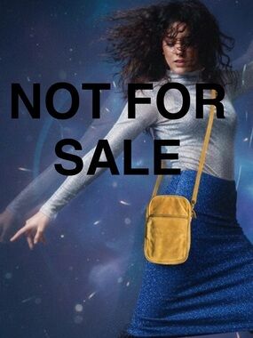 NWT Mustard Yellow Genuine Suede Crossbody Bag